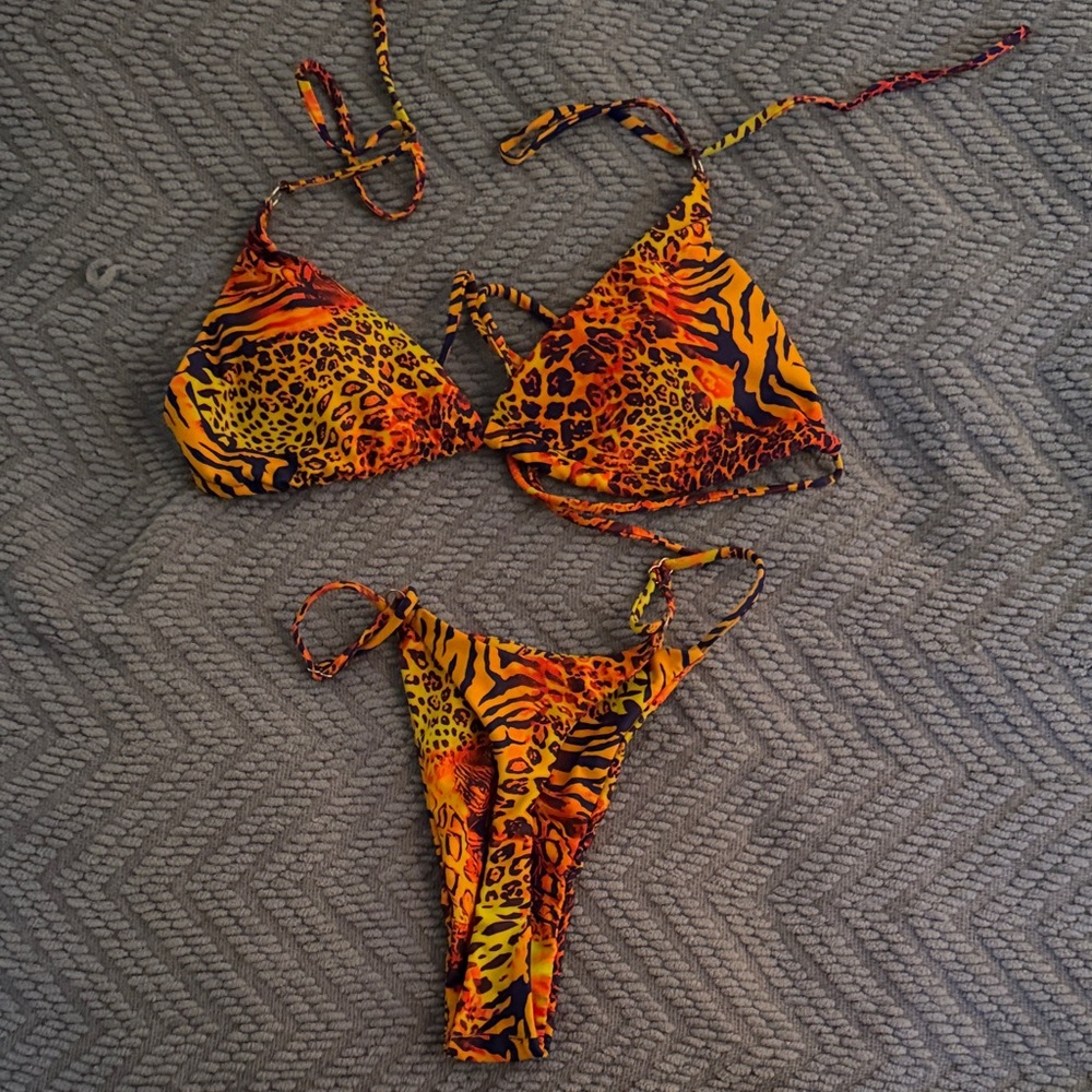 Animal Print Bikini Set (thong)